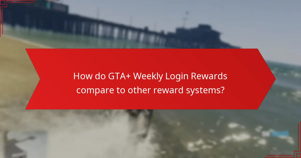 How do GTA+ Weekly Login Rewards compare to other reward systems?